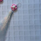 Pink and White Daisy + Iridescent Tinsel Party Earrings