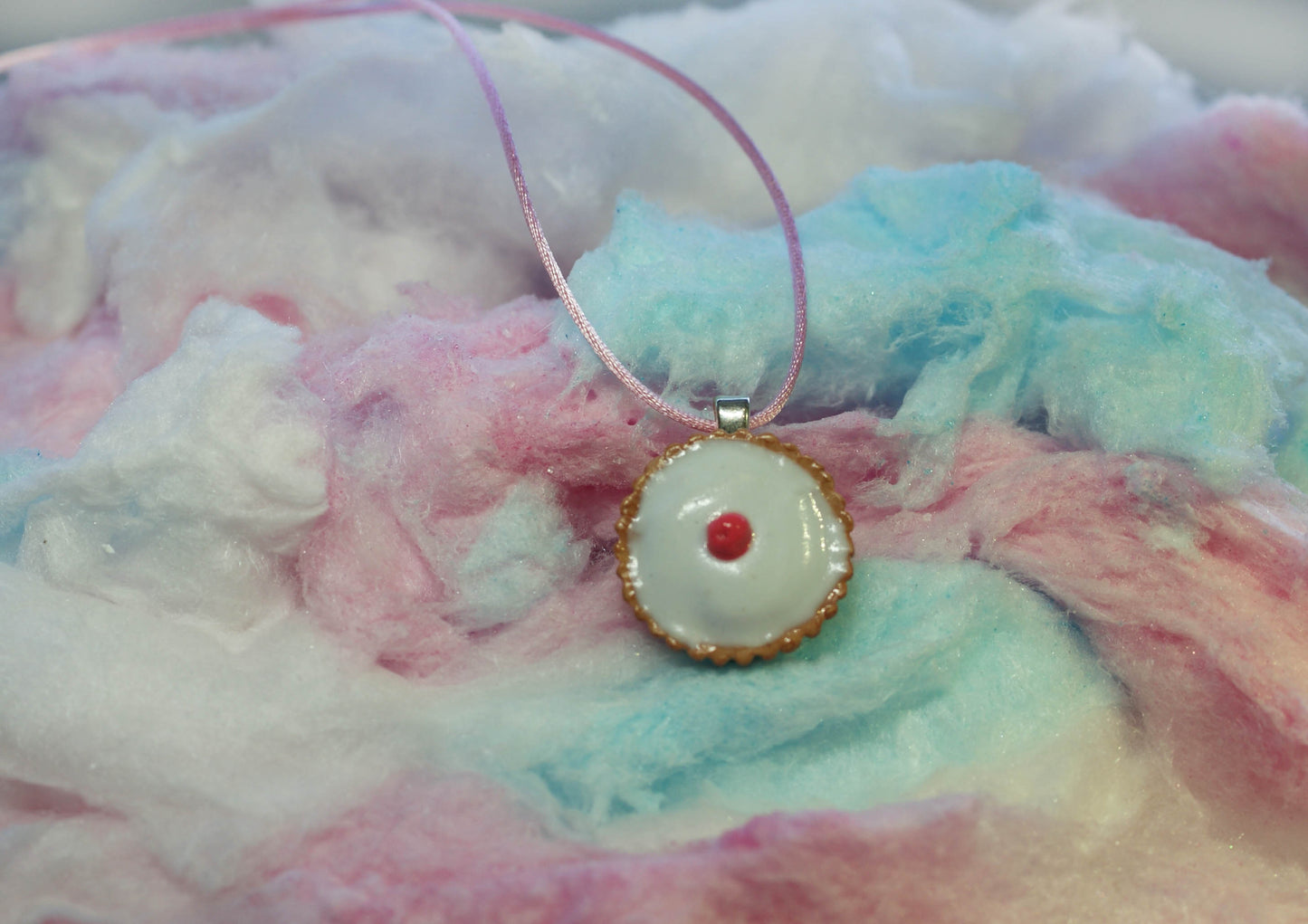 Cherry Bakewell Tart Handmade Necklace