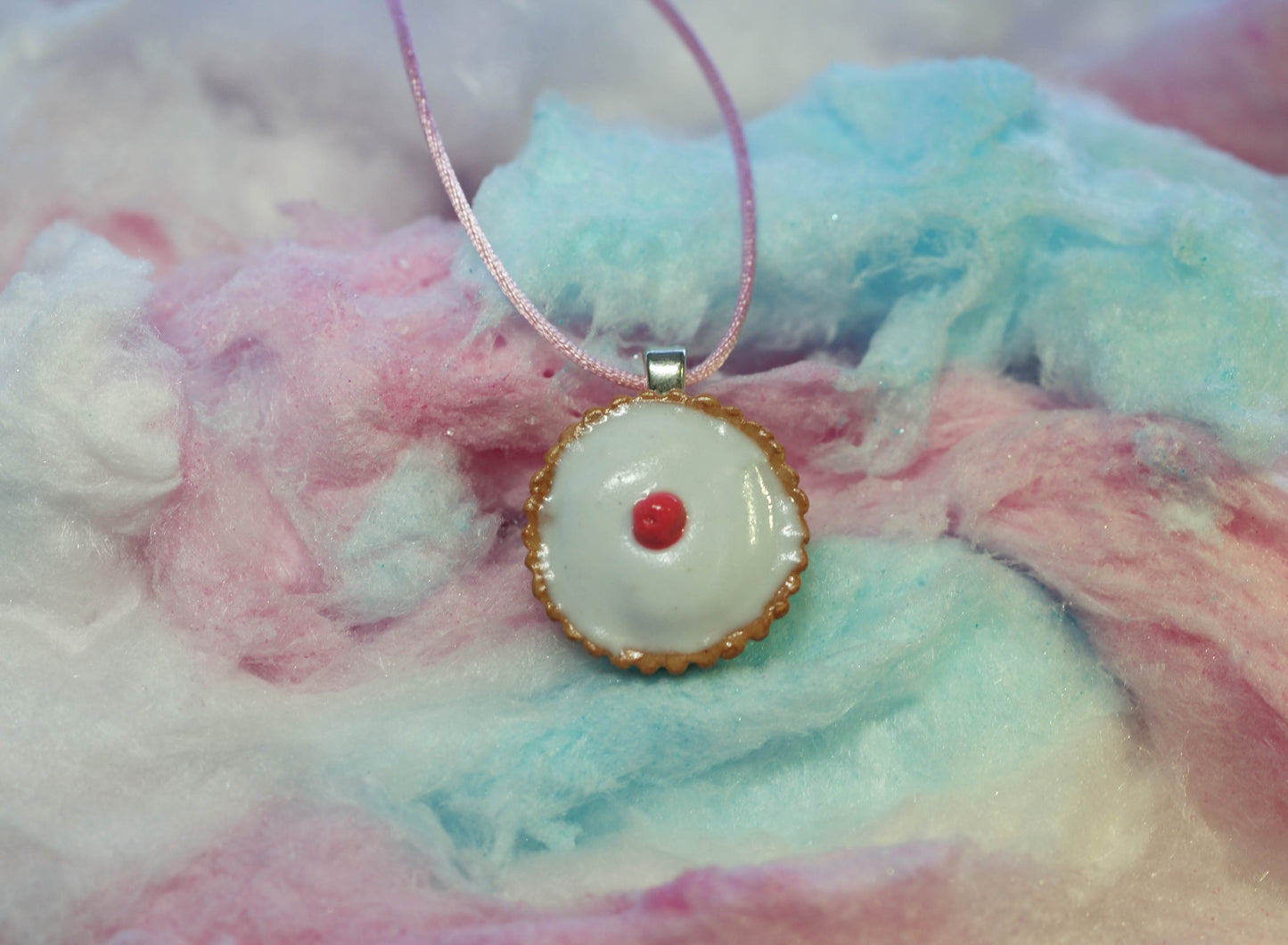 Cherry Bakewell Tart Handmade Necklace