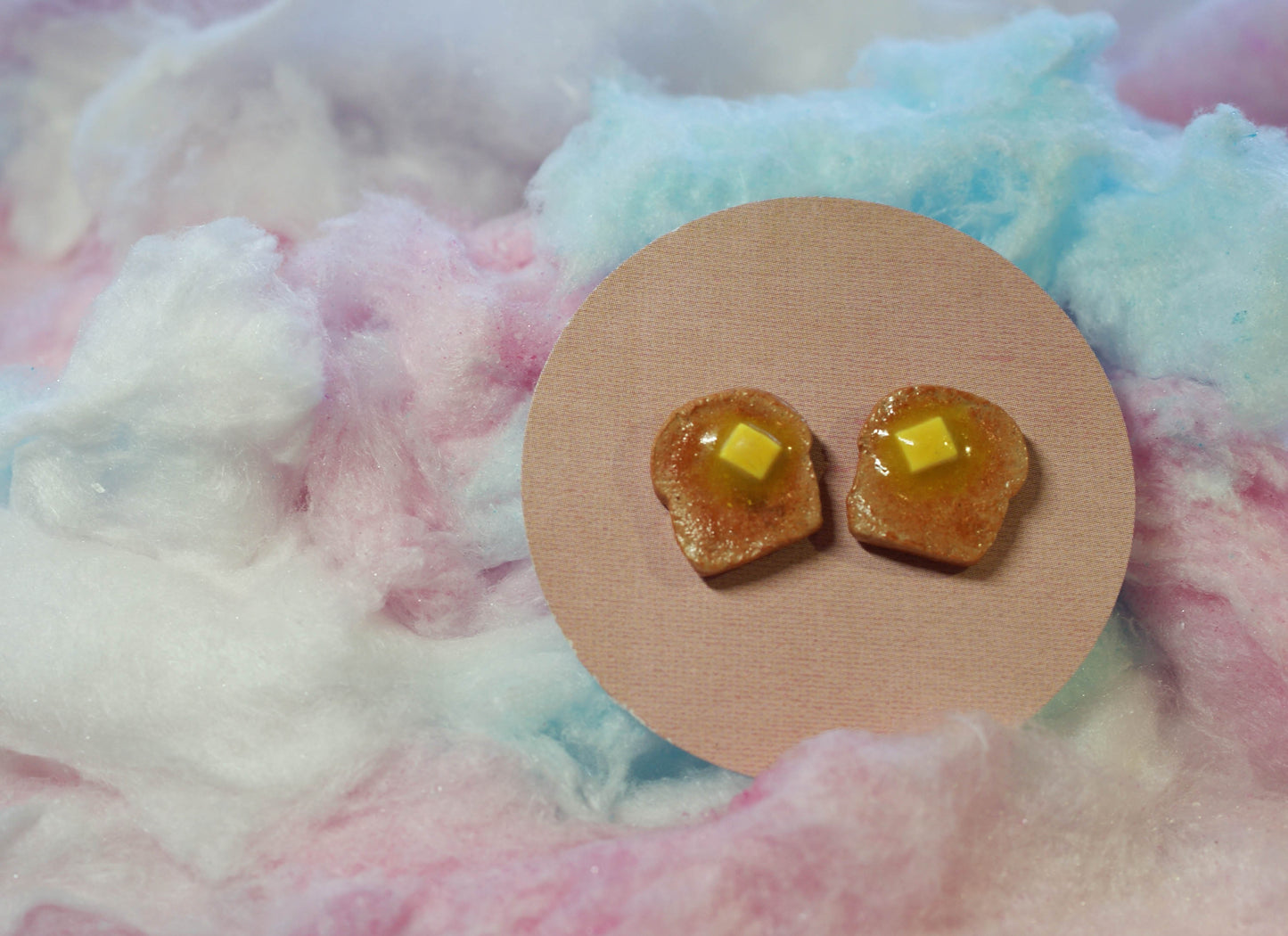 Buttered Toast Handmade Stud Earrings