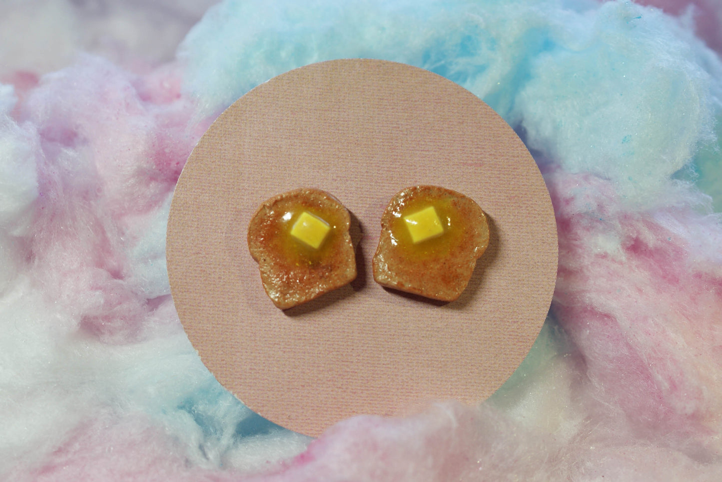 Buttered Toast Handmade Stud Earrings