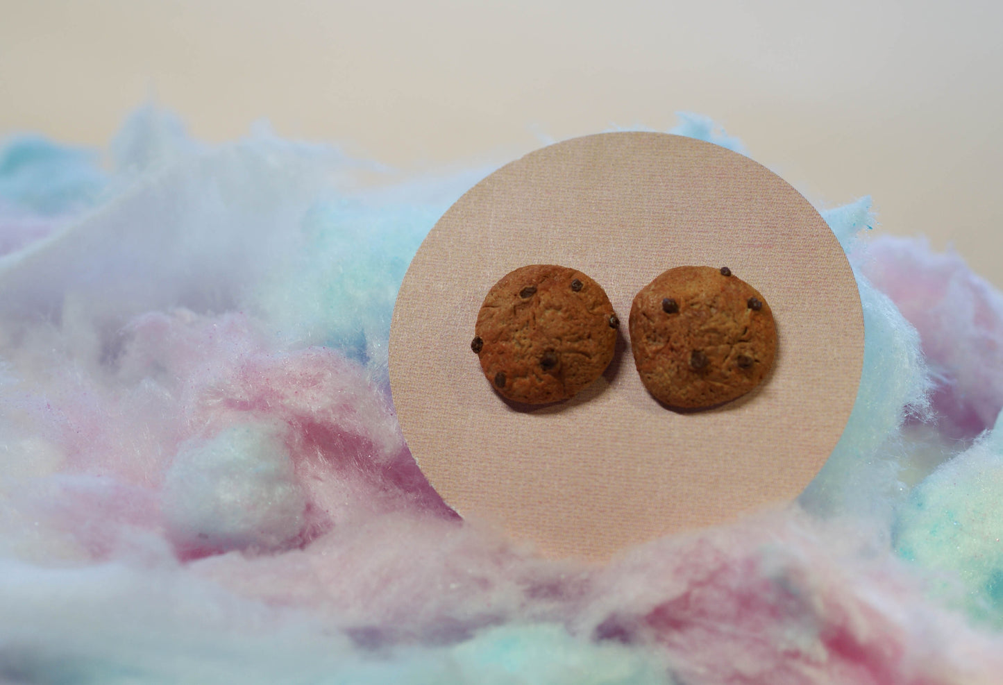 Chocolate Chip Cookie Handmade Stud Earrings