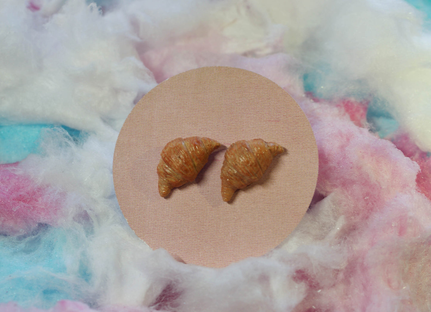 Croissant Handmade Stud Earrings