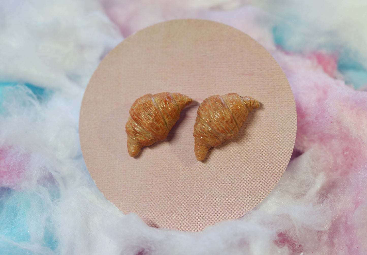 Croissant Handmade Stud Earrings