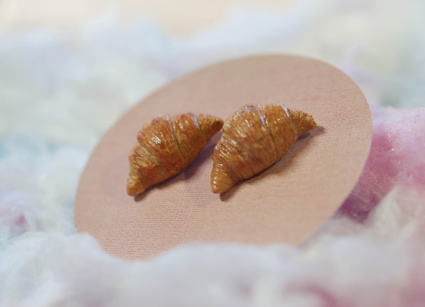 Croissant Handmade Stud Earrings