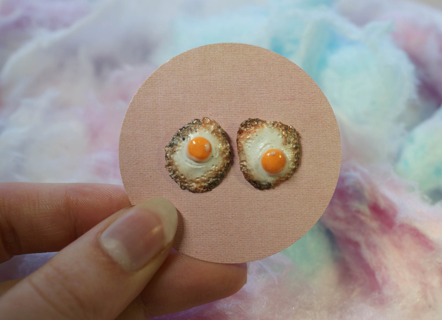 Fried Egg Handmade Stud Earrings