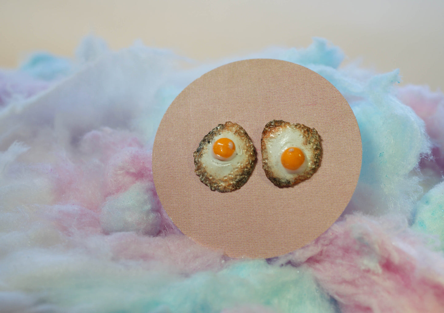 Fried Egg Handmade Stud Earrings