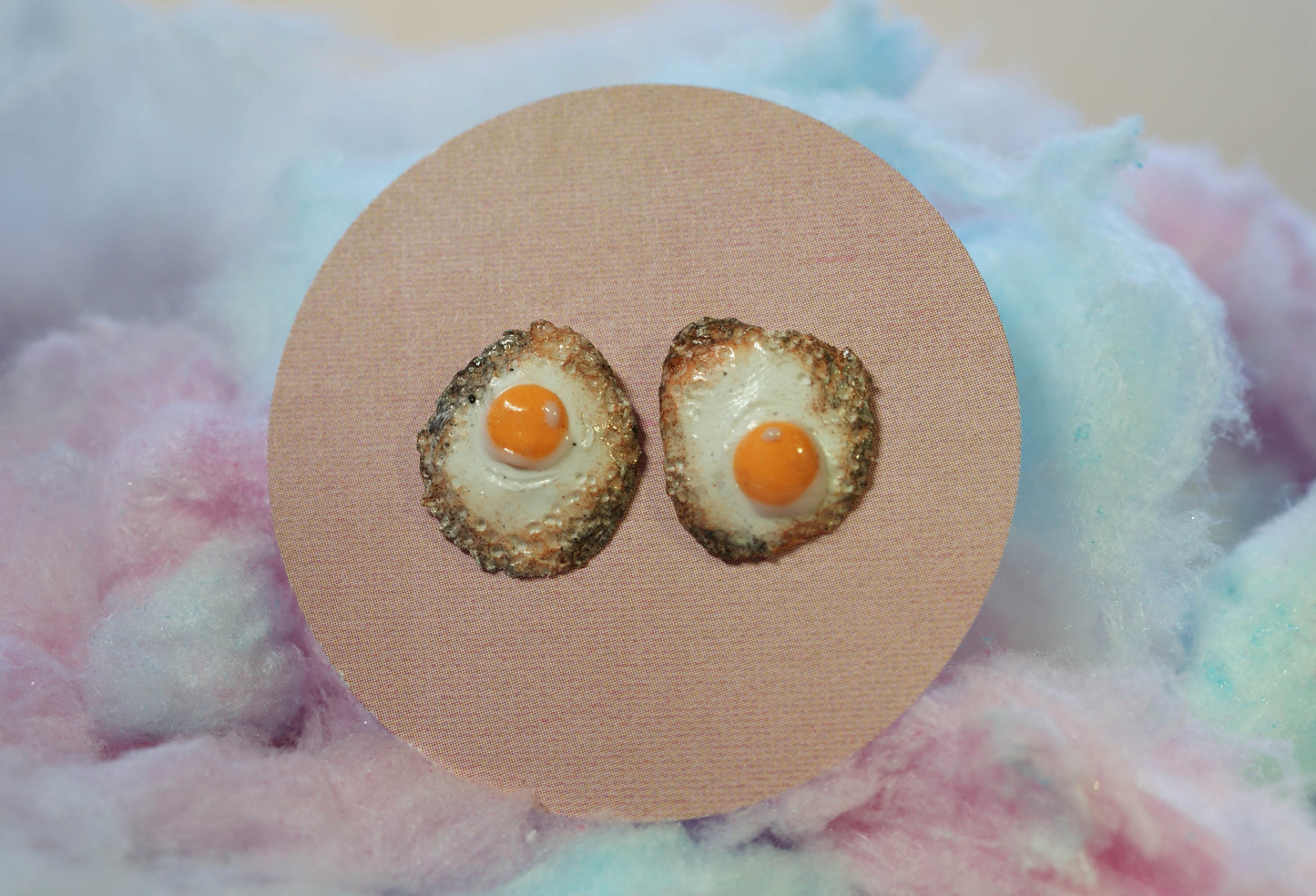 Fried Egg Handmade Stud Earrings