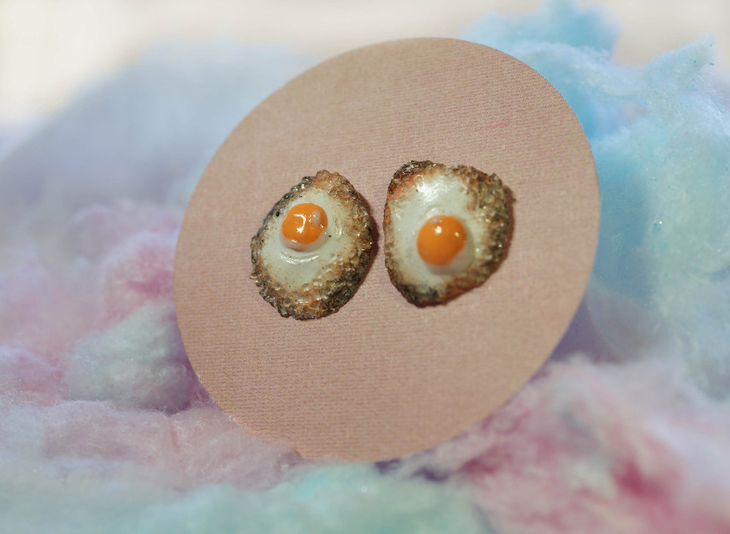 Fried Egg Handmade Stud Earrings