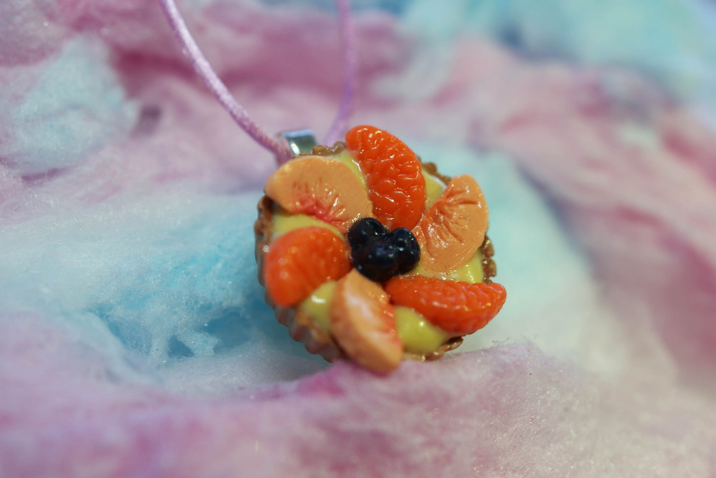 Fruit Flan Tart Handmade Necklace