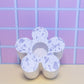 White and Lilac Terrazzo Daisy Taper Candle Holder