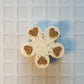 White and Lilac Terrazzo Daisy Taper Candle Holder