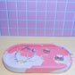 Coral and White Oval Trinket Tray
