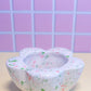 White, Pink and Green Terrazzo Daisy Tealight Candle Holder