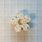 White and Lilac Terrazzo Daisy Taper Candle Holder
