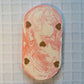 Coral and White Oval Trinket Tray