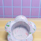 White, Pink and Green Terrazzo Daisy Tealight Candle Holder
