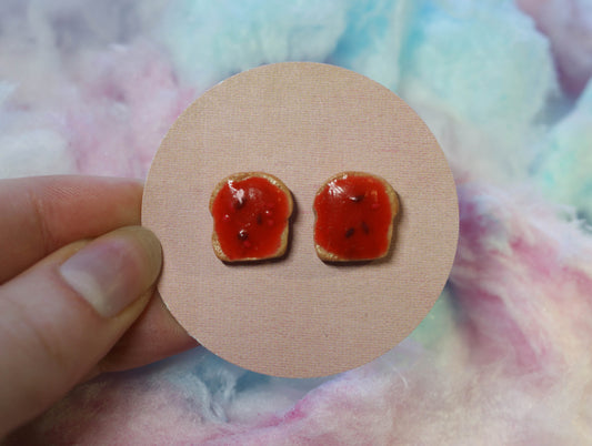 Jam on Toast Handmade Stud Earrings