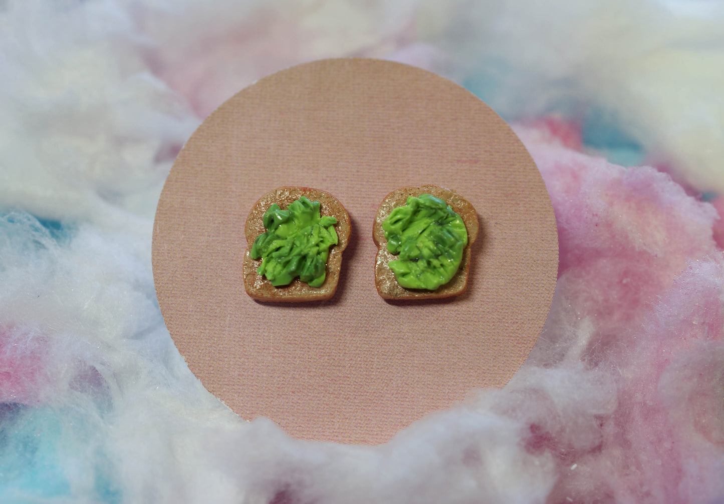 Smashed Avo on Toast Handmade Stud Earrings