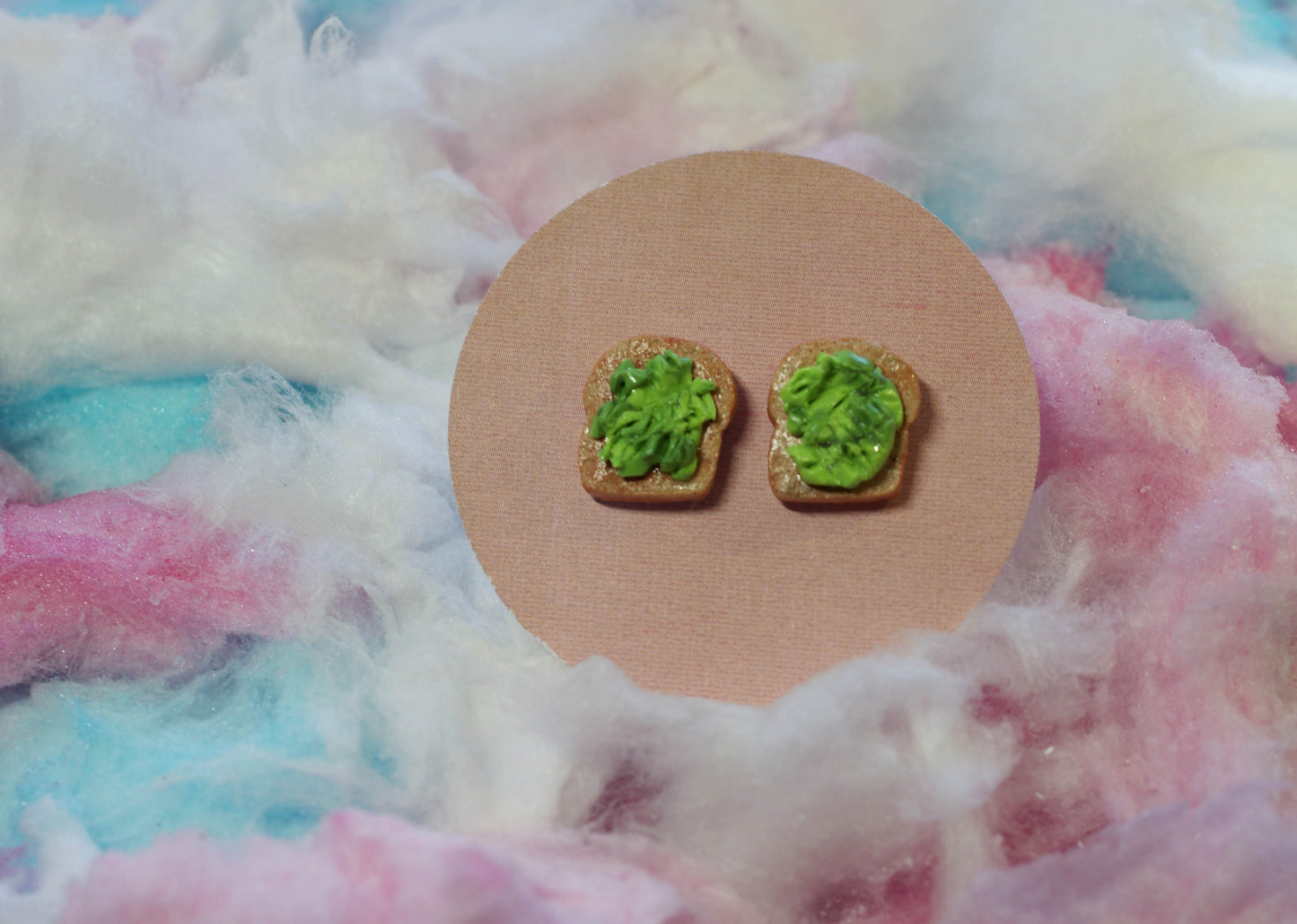 Smashed Avo on Toast Handmade Stud Earrings