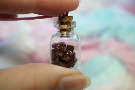 Chocolate Bars Treat Jar Necklace