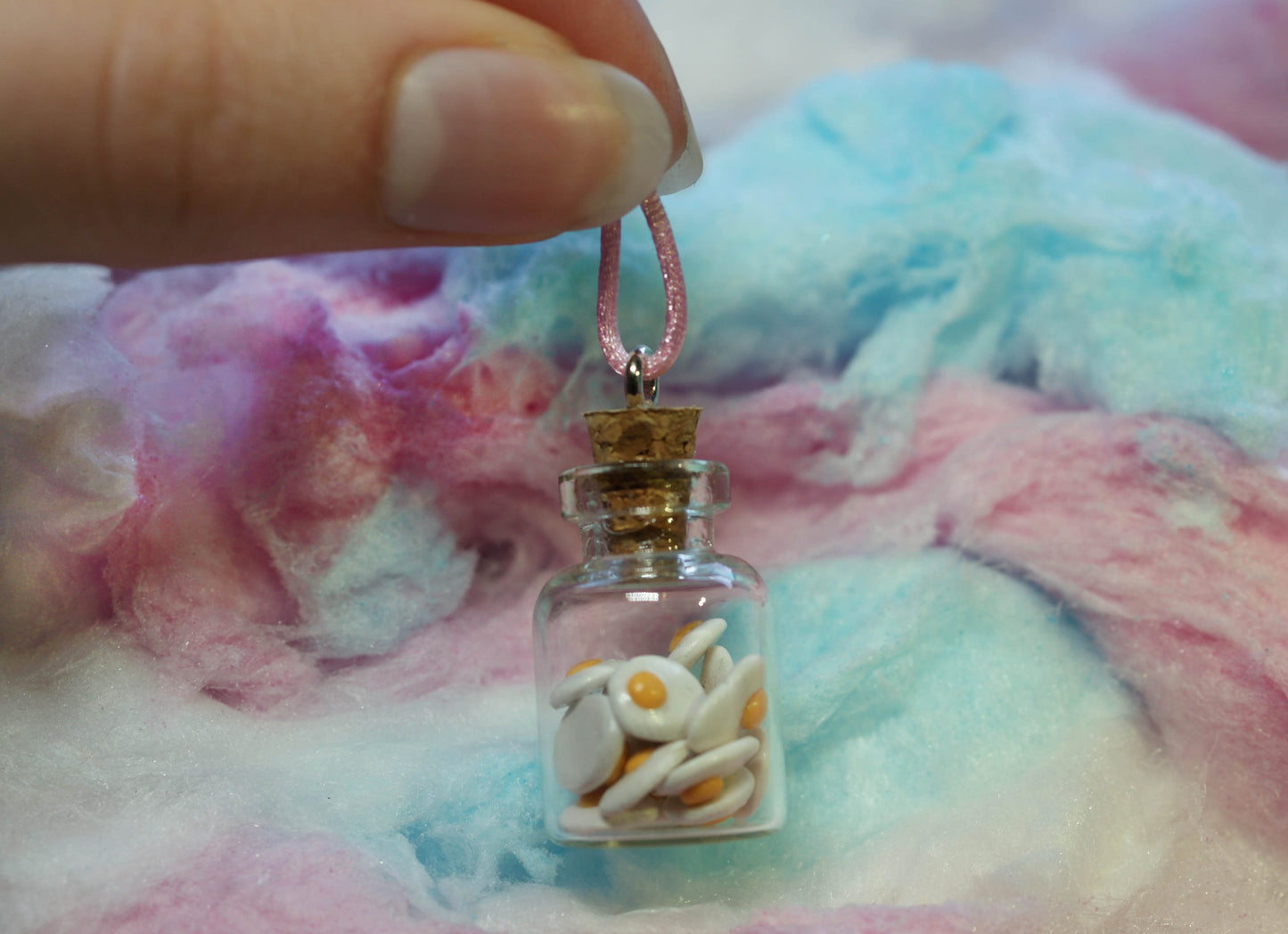 Fried Eggs Treat Jar Necklace