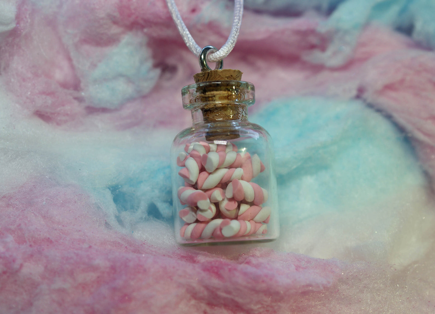 Marshmallow Twists Treat Jar Necklace