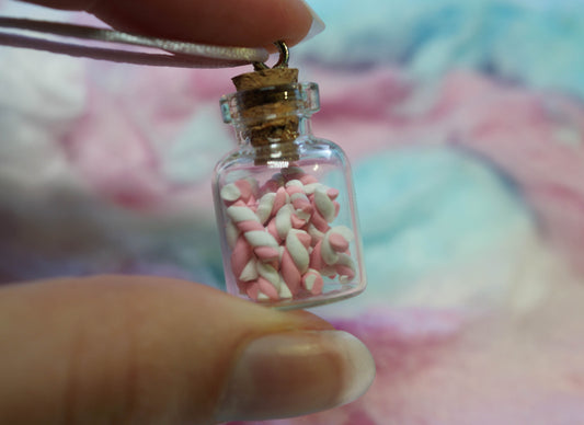 Marshmallow Twists Treat Jar Necklace