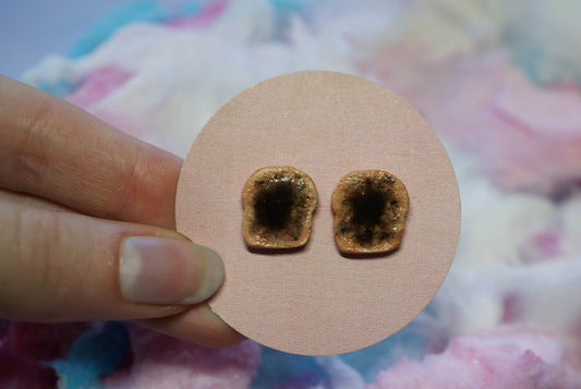 Vegemite on Toast Handmade Stud Earrings