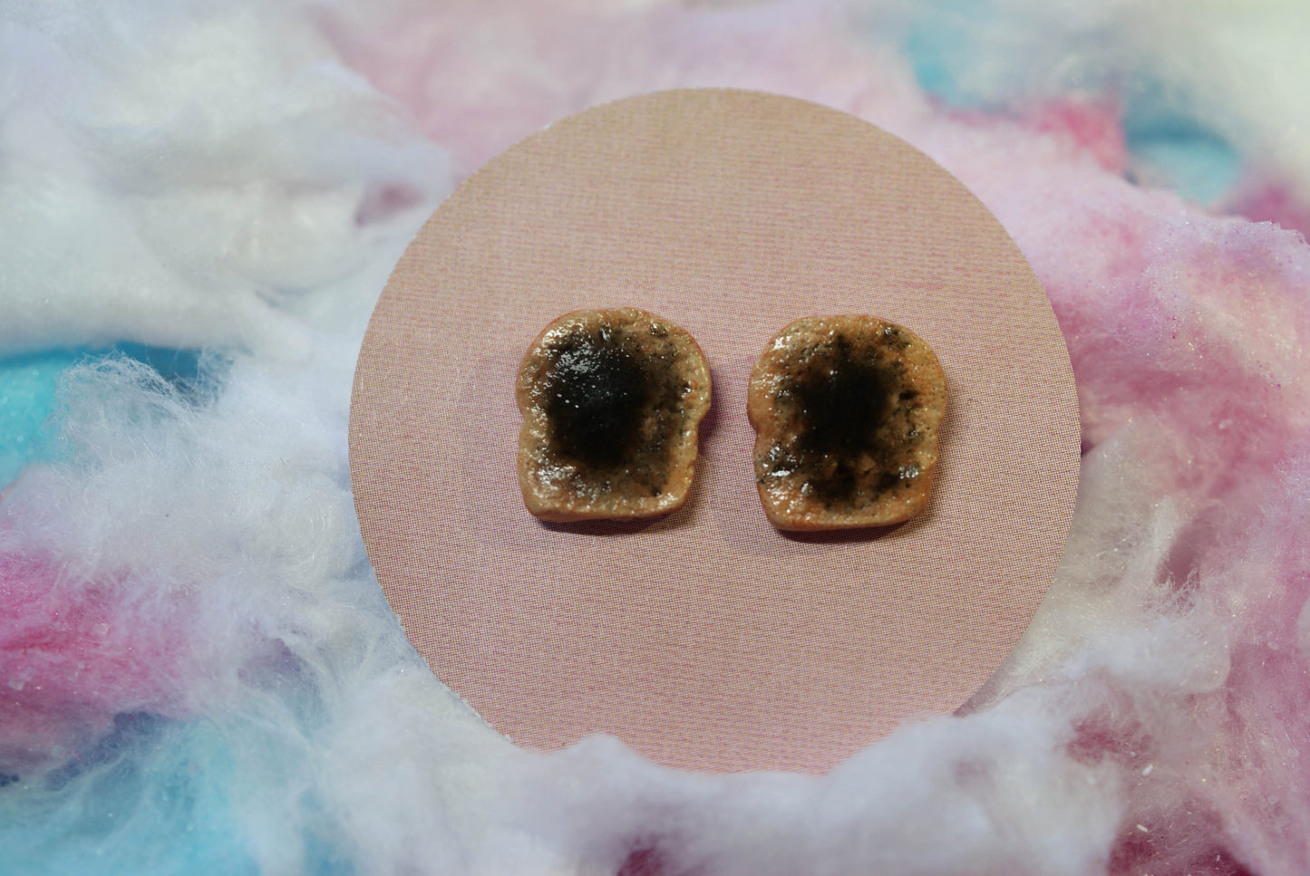 Vegemite on Toast Handmade Stud Earrings