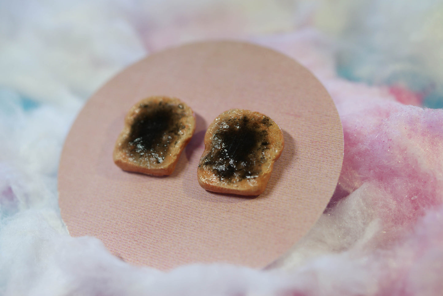 Vegemite on Toast Handmade Stud Earrings