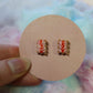 Iced Vovo Biscuit Handmade Stud Earrings
