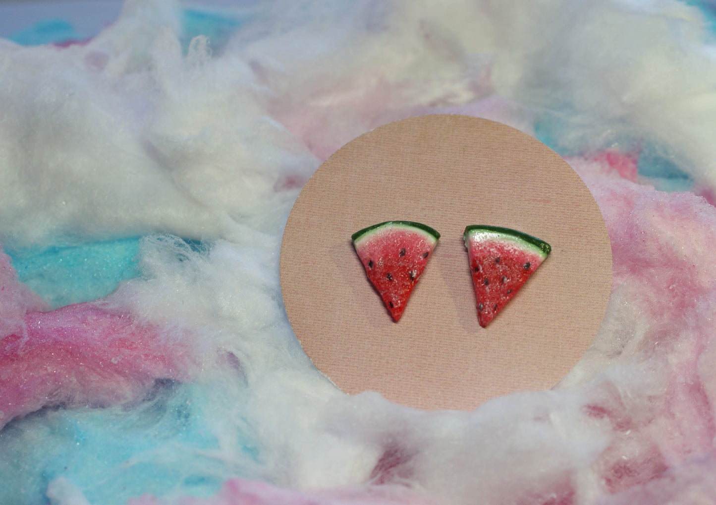 Watermelon Handmade Stud Earrings