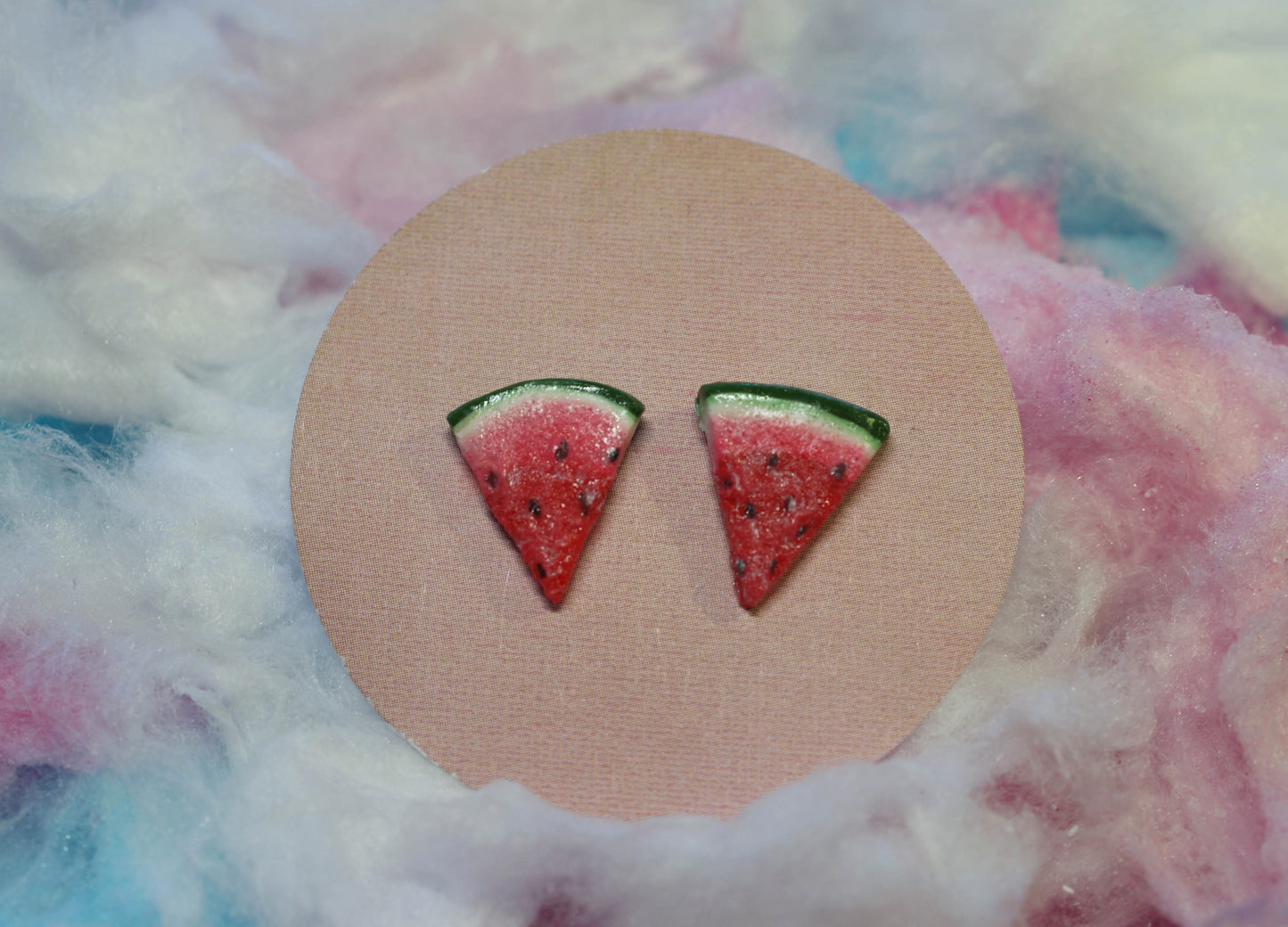 Watermelon Handmade Stud Earrings