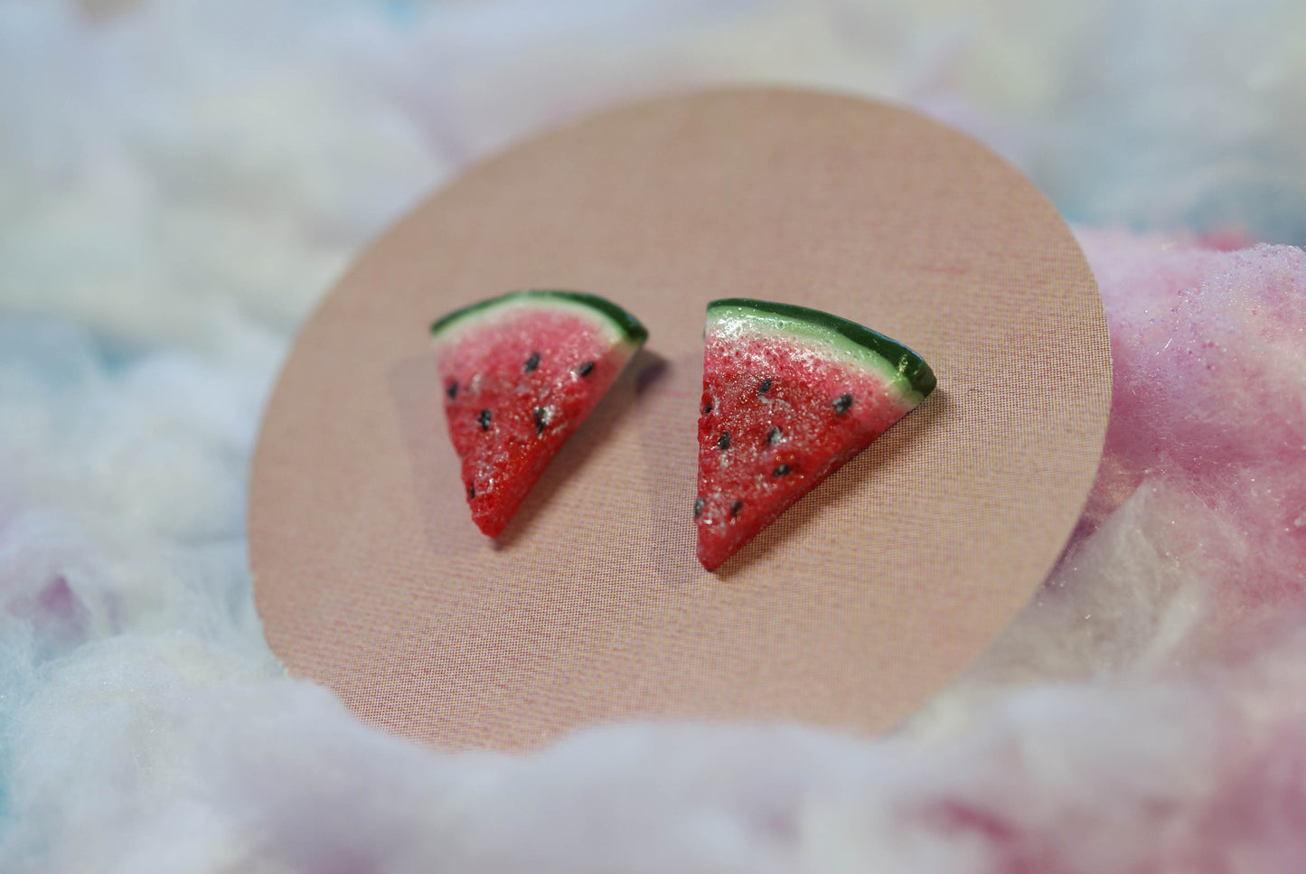 Watermelon Handmade Stud Earrings